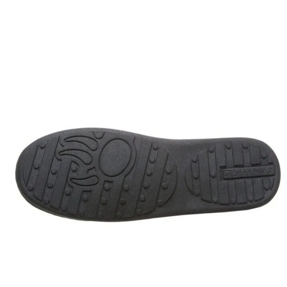 New BEARPAW Men Moc II Black Multi Red Plaid Slip On Slipper Shearling Lined 11‎